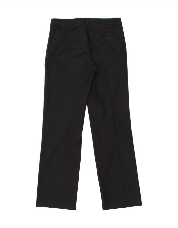 BENETTON Womens Straight Chino Trousers W32 L31 Black Vintage Benetton and Second-Hand Benetton from Messina Hembry 