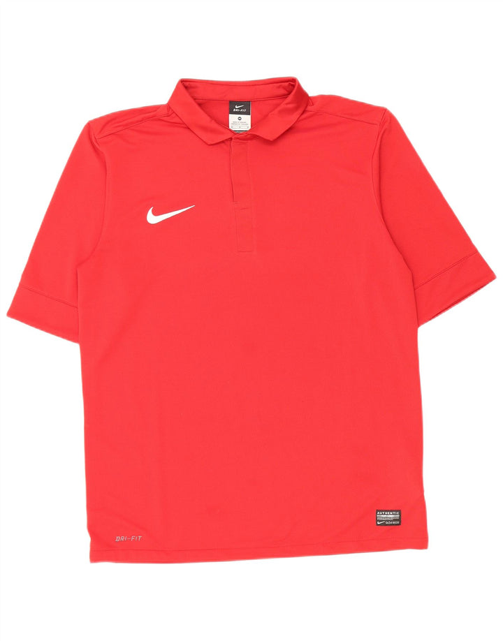 Мужская рубашка-поло Nike Dri Fit, средний красный полиэстер