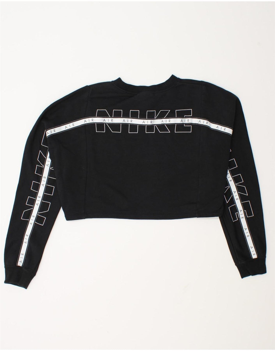 Женский укороченный джемпер большого размера с рисунком Nike UK 14, средний черный