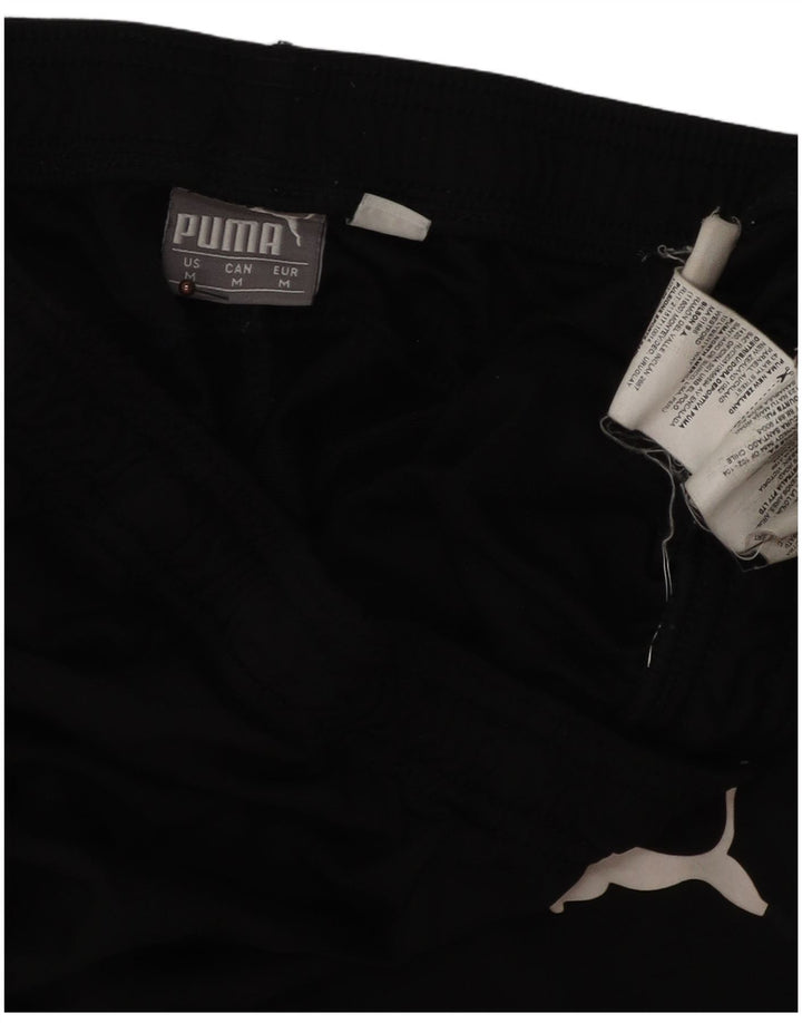 Мужские узкие спортивные брюки Puma, средние черные спортивные брюки из полиэстера