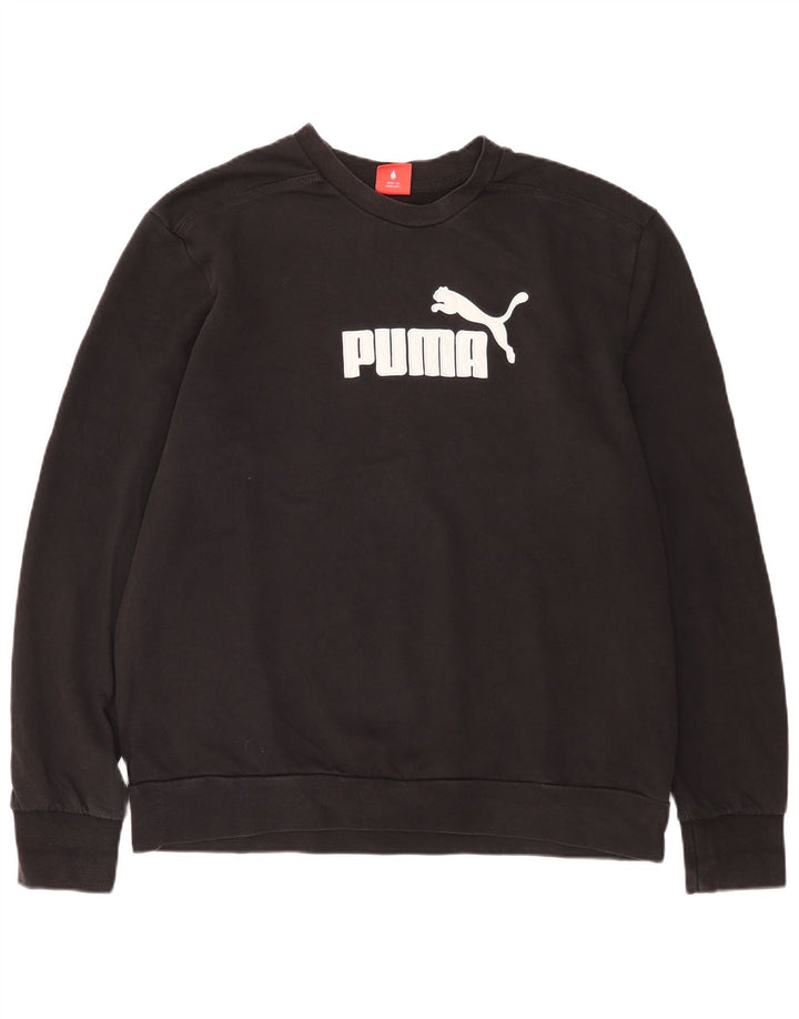 Мужской свитшот с рисунком Puma 2XL, черный хлопок