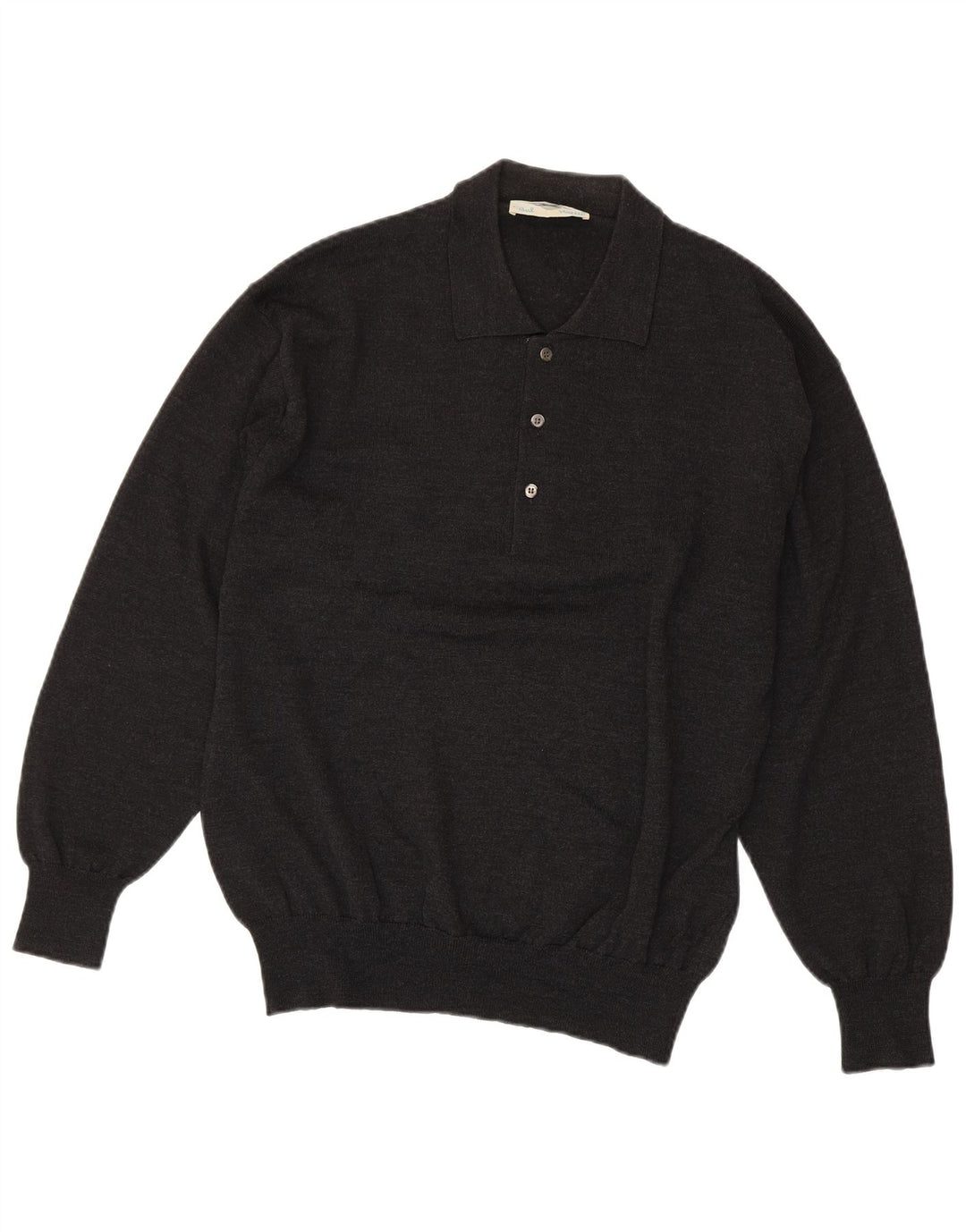 Винтажный мужской свитер с воротником поло IT 54 XL Серый