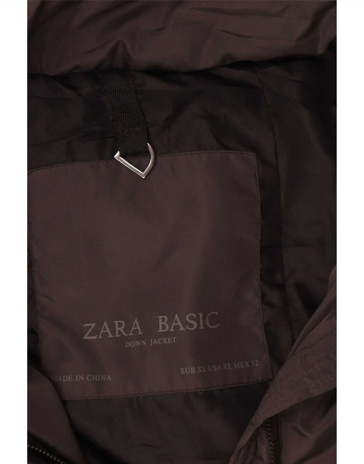 Женская стеганая куртка Zara UK 18 XL, черный полиэстер