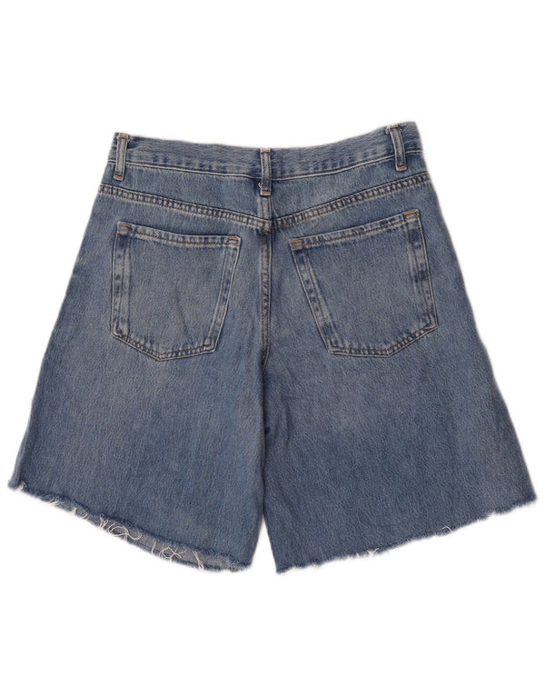 Женские джинсовые шорты с высокой талией Zara EU 36 XS W26 Синие