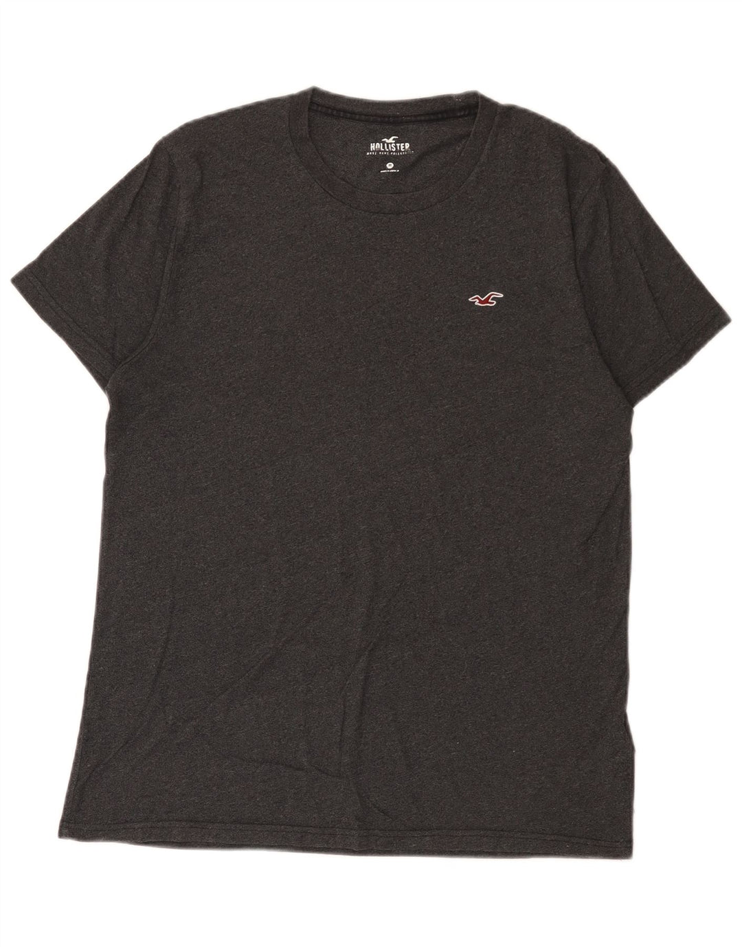 Мужская футболка Hollister Top среднего серого цвета из хлопка