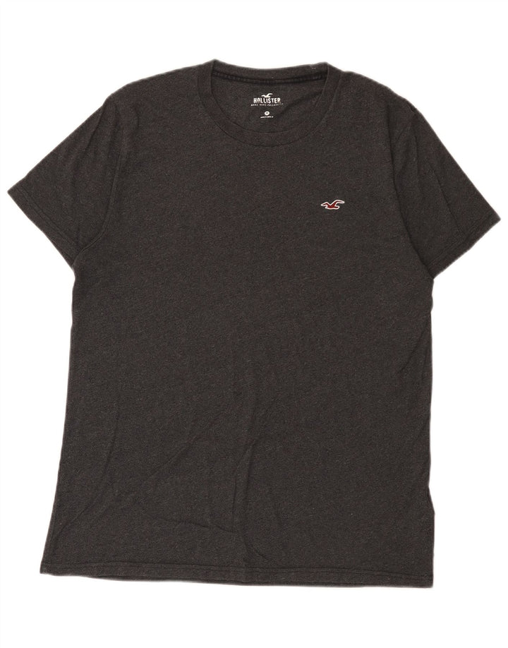 Мужская футболка Hollister Top среднего серого цвета из хлопка