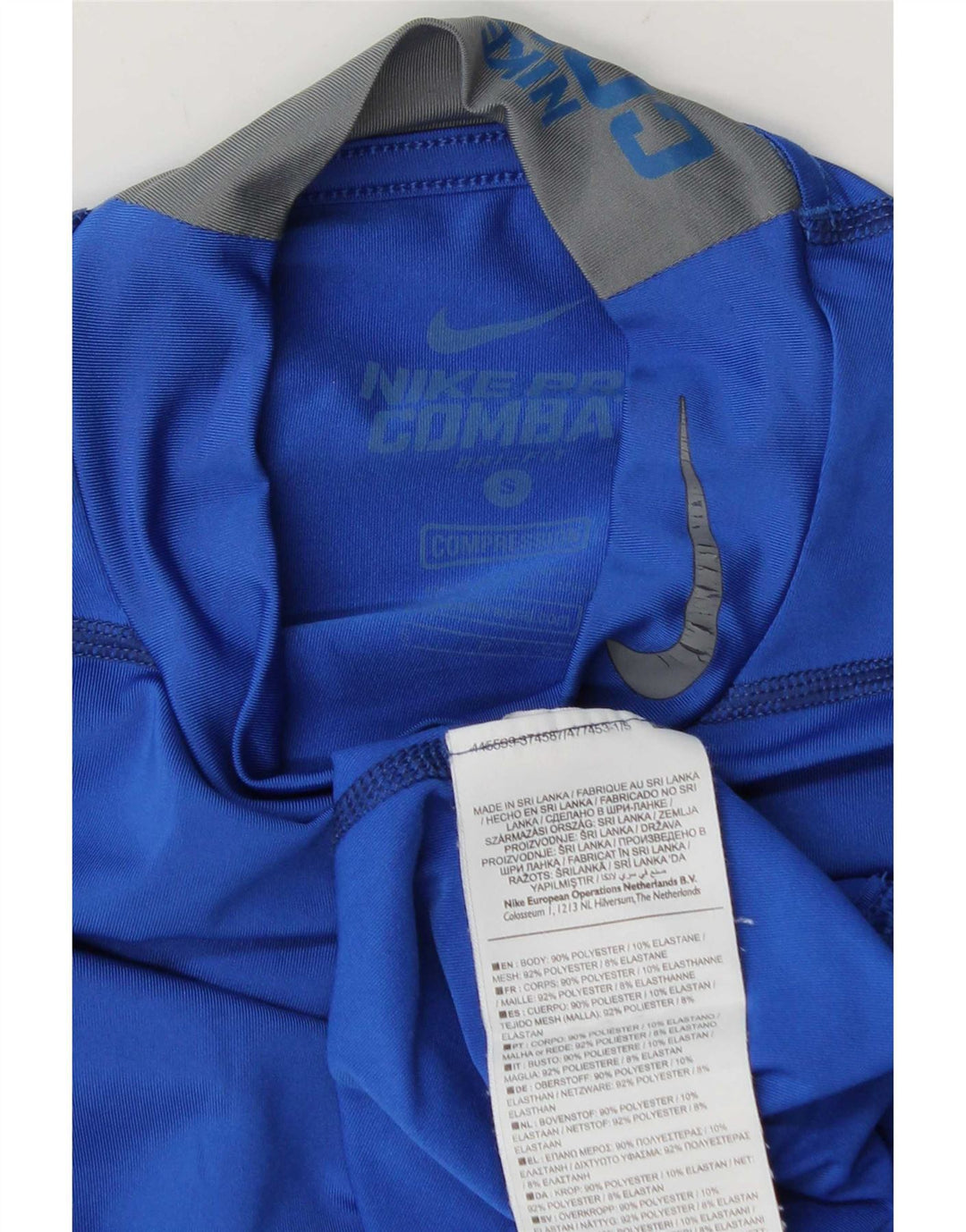 Мужской топ Nike Dri Fit с длинным рукавом, маленький синий, полиэстер