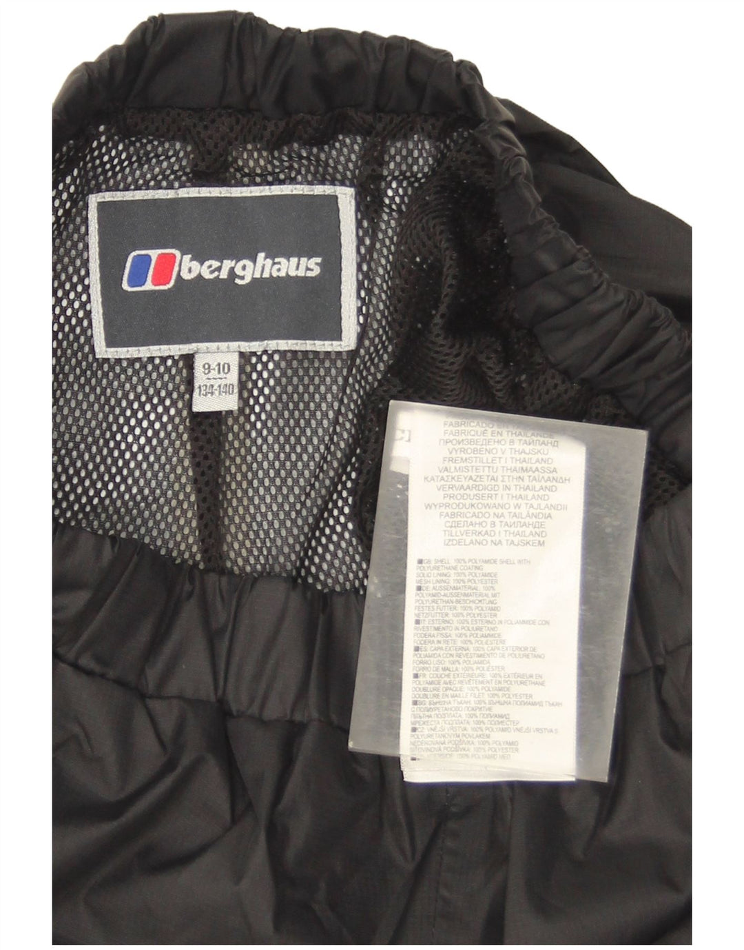 Berghaus Водонепроницаемые брюки для мальчиков 9-10 лет, черные из полиамида