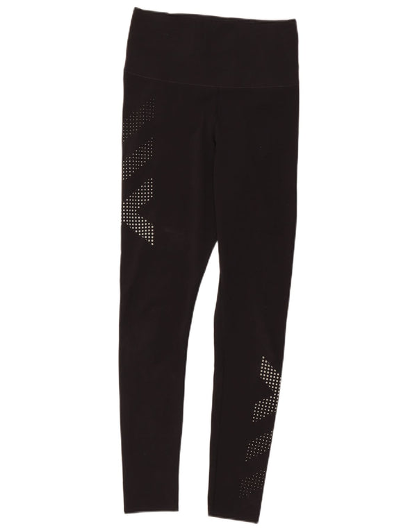 Женские леггинсы с рисунком Reebok UK 10, маленькие черные