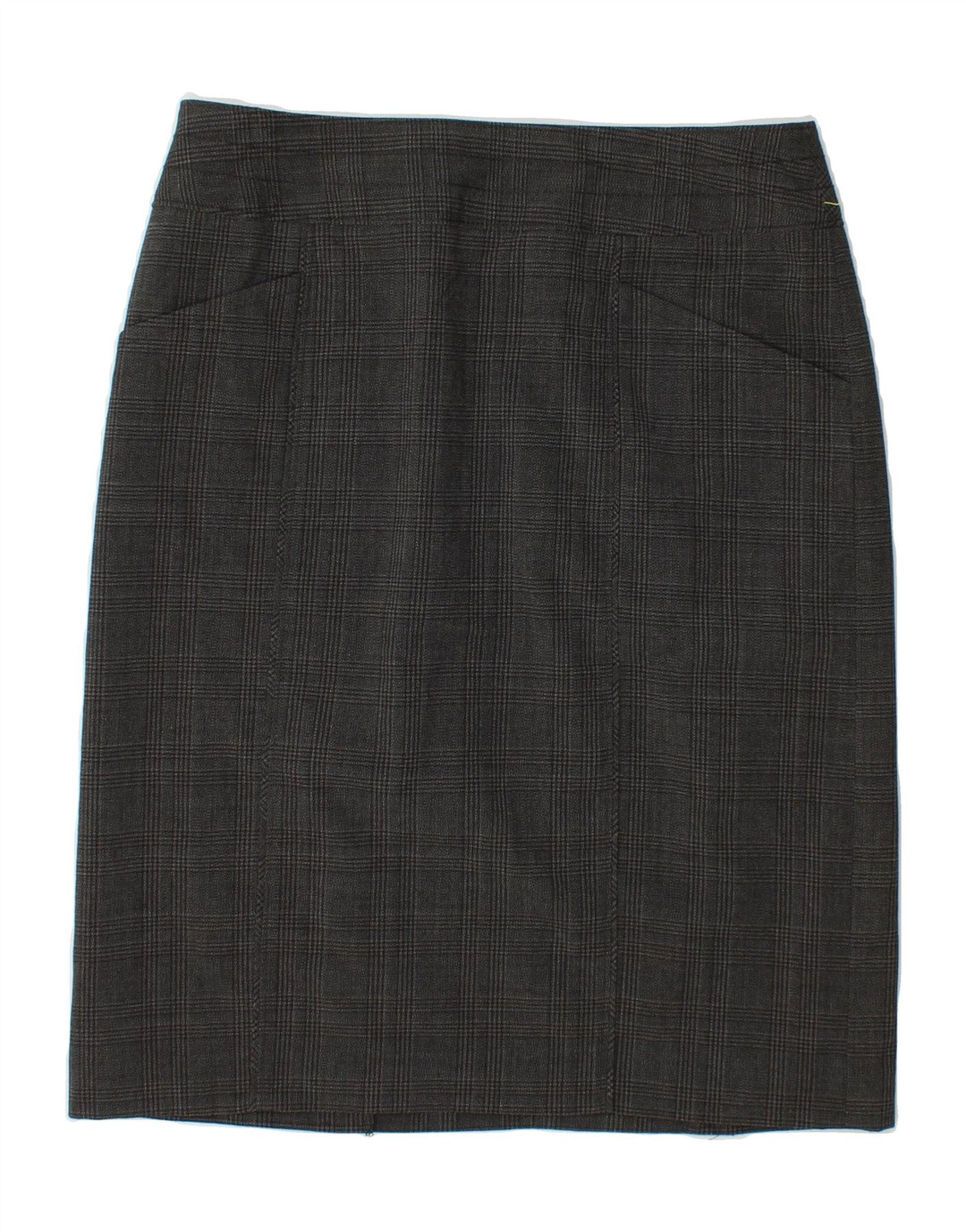 MOSSIMO Womens Stretch Straight Skirt US 10 Large W30 Grey Check Polyester Vintage Mossimo and Second-Hand Mossimo from Messina Hembry 