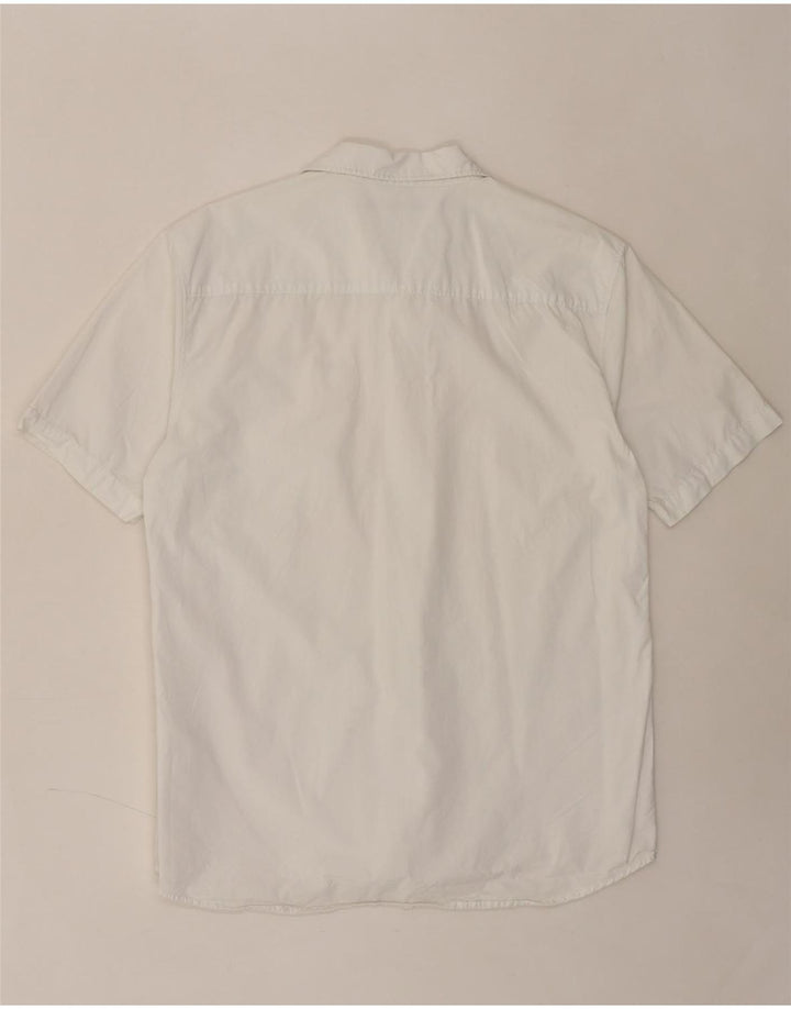 LEE Mens Short Sleeve Shirt Medium White Cotton Vintage Lee and Second-Hand Lee from Messina Hembry 