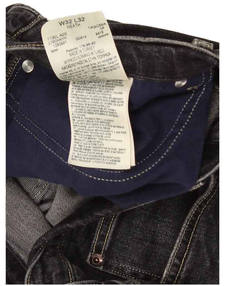 Мужские джинсы Lee Heath Slim W32 L32, черный хлопок