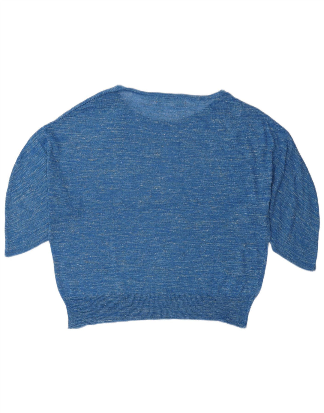 Женский джемпер свободного кроя с вырезом «лодочка» ZARA UK 14, средний синий цвет