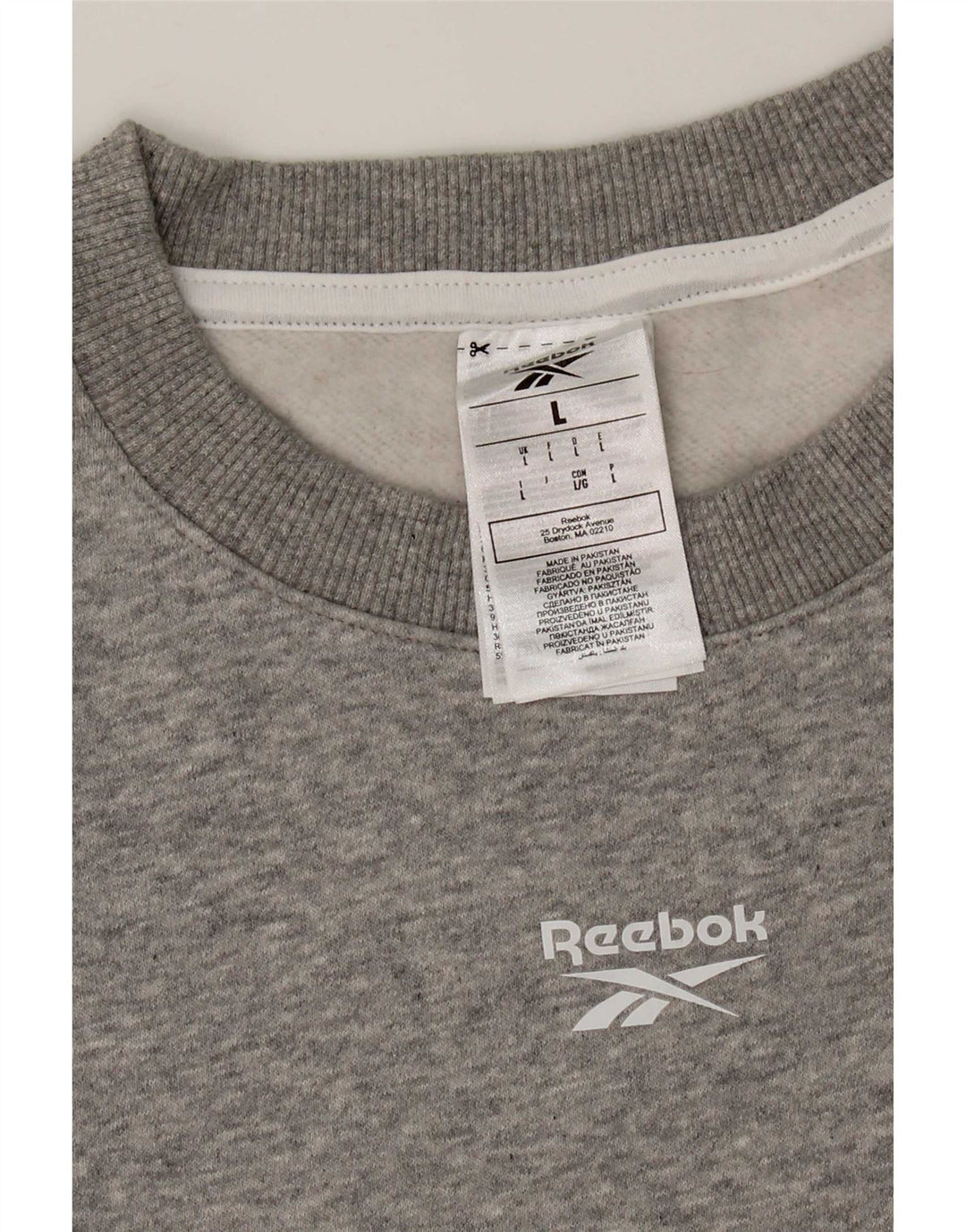 Женский свитер Reebok UK 16, большой серый хлопок