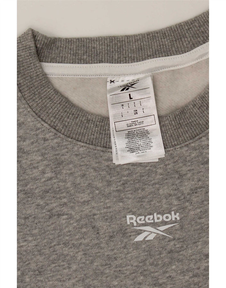 Женский свитер Reebok UK 16, большой серый хлопок