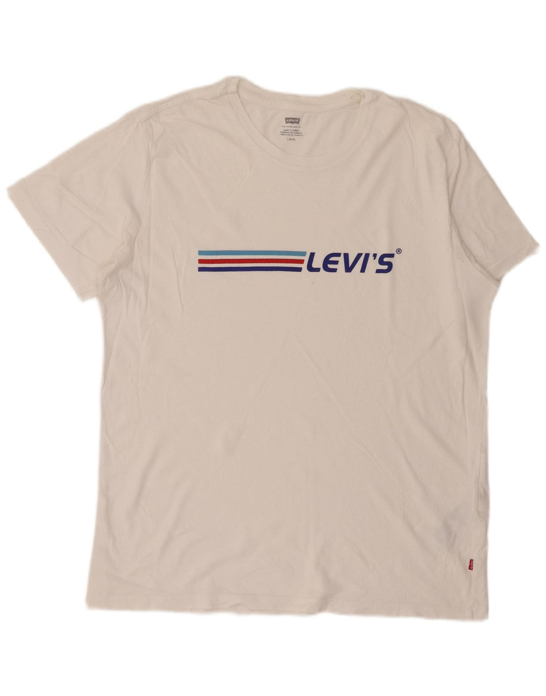 Мужская футболка с рисунком Levi's, хлопковый топ в большую белую полоску