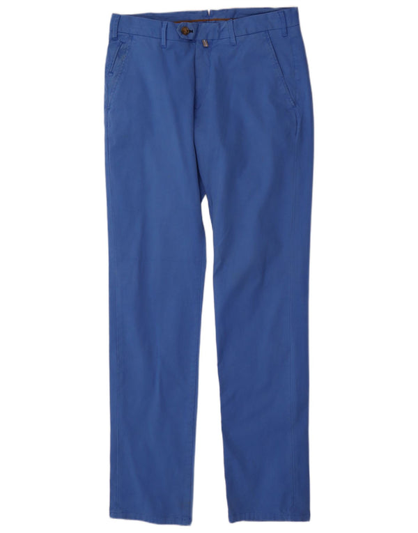 Мужские узкие костюмные брюки Massimo Dutti EU 42, большие W32 L34, синие, хлопок