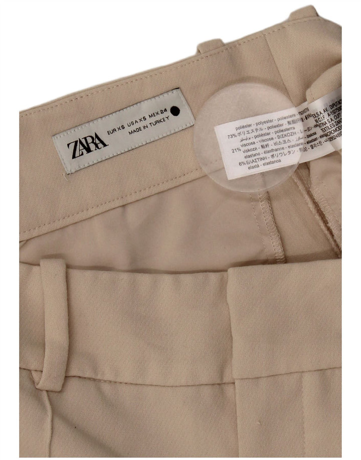Женские брюки чинос узкого кроя Zara XS, бежевый полиэстер