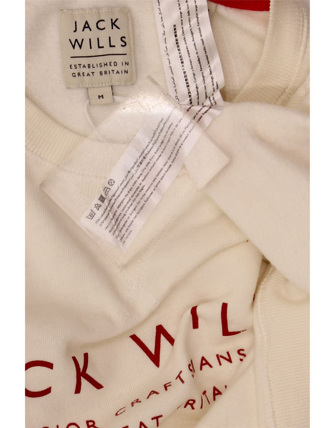 Мужской свитшот с рисунком Jack Wills, средний хлопковый джемпер белого цвета