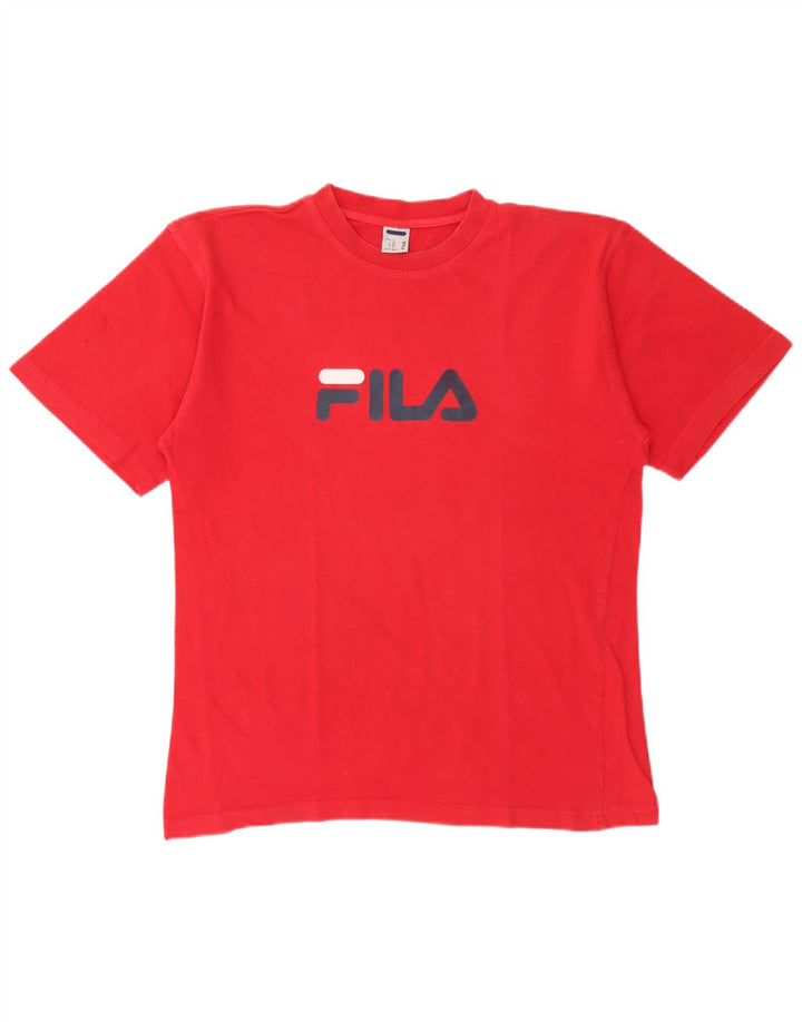 Мужская футболка с рисунком Fila Top IT 50, средний красный хлопок