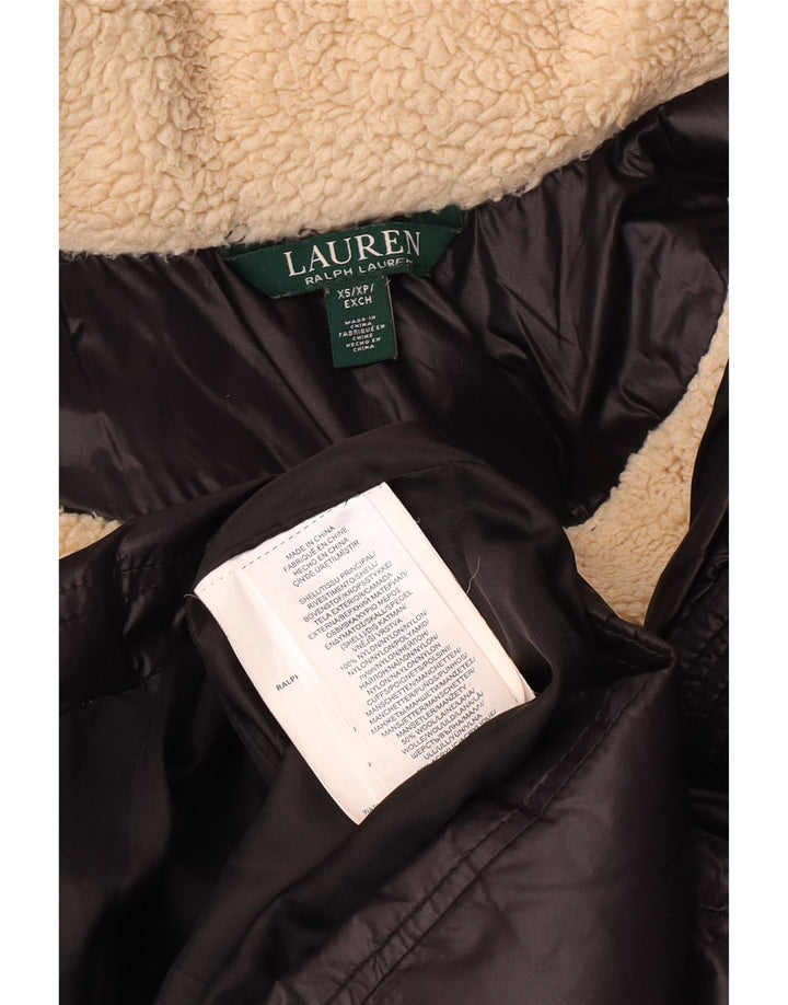 Женское пуховое пальто с капюшоном POLO RALPH LAUREN UK 6 XS, черный нейлон, зимнее