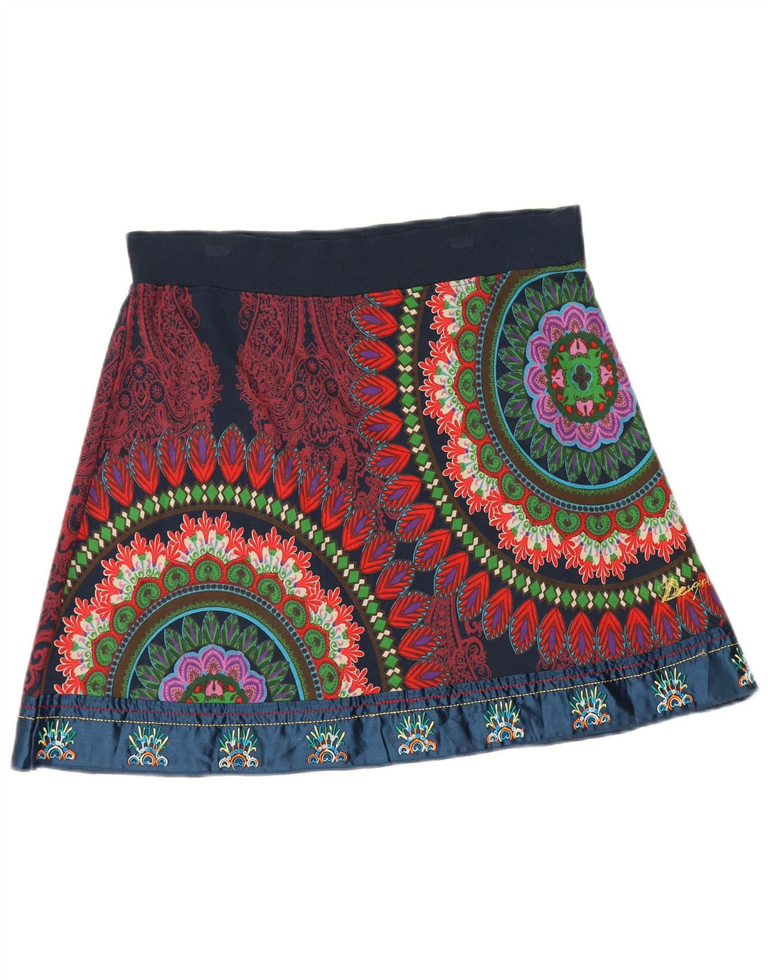 Женская мини-юбка Desigual с рисунком, большая W32, хлопок с разноцветным геометрическим узором