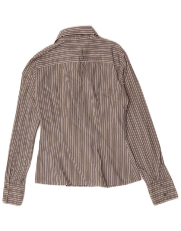 Женская рубашка Benetton UK 6 XS, хлопковая серая полоска