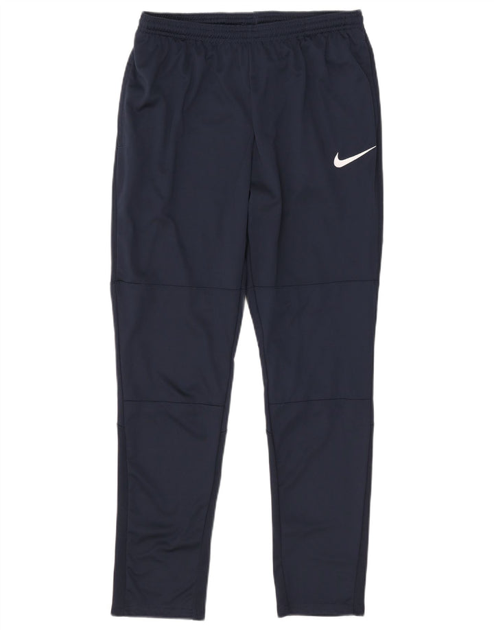 Мужские спортивные брюки Nike Dri Fit среднего размера, темно-синие, полиэстер