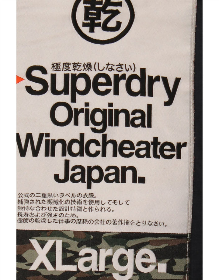 SUPERDRY Мужская ветровка с капюшоном, куртка UK 42 XL, темно-синий