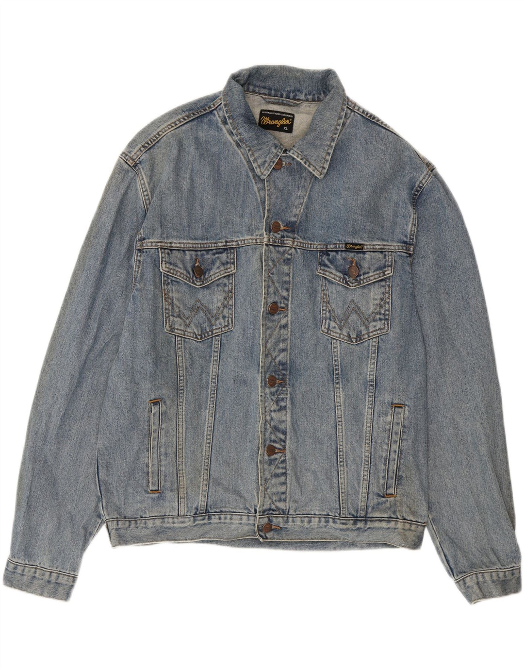 Мужская джинсовая куртка Wrangler UK 42 XL, синяя, хлопок