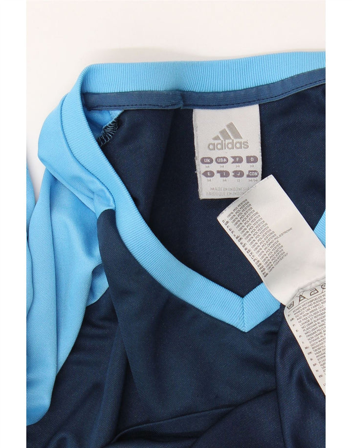 Мужская футболка ADIDAS Climalite, средний темно-синий, полиэстер с цветными блоками