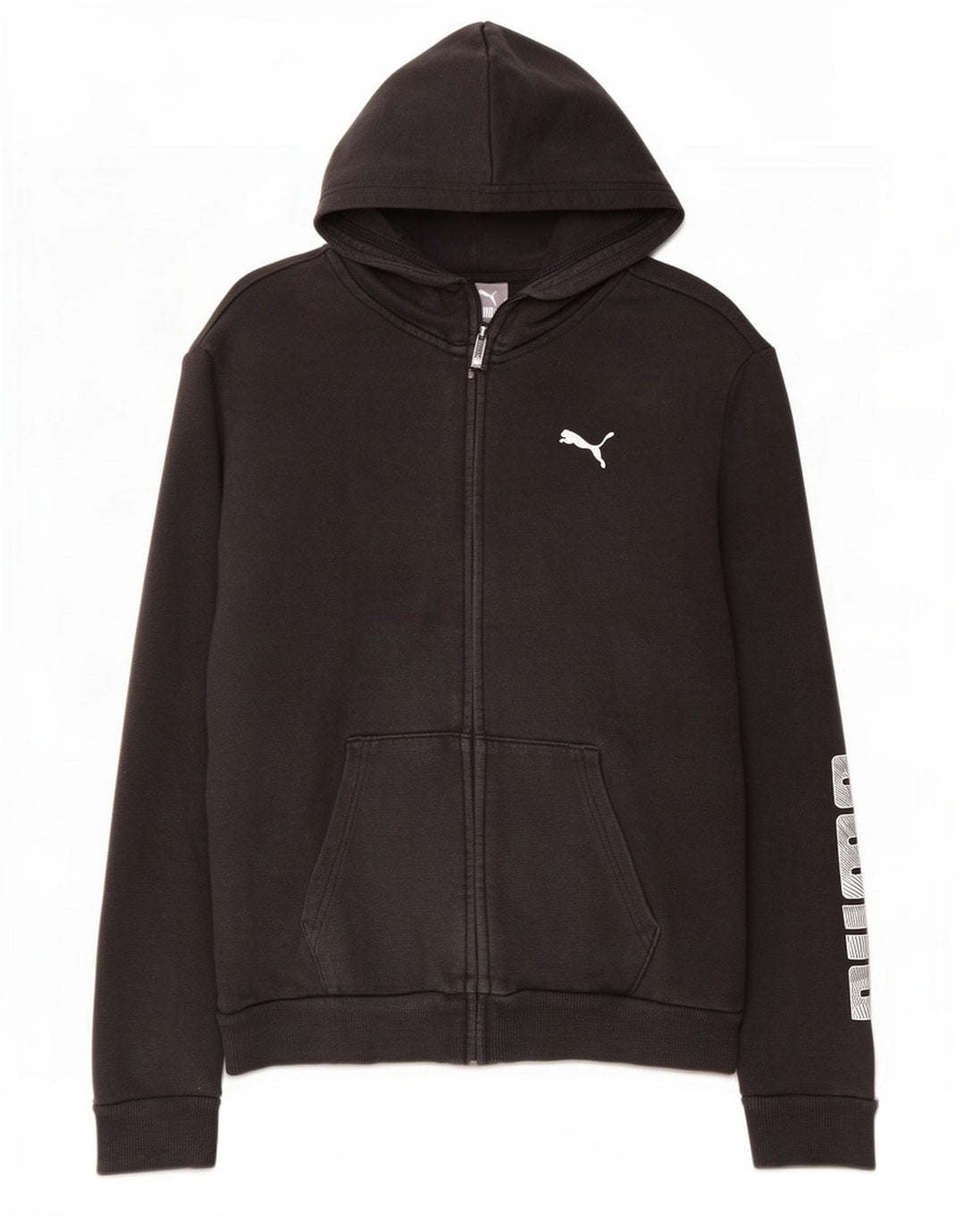 Женский свитер с капюшоном на молнии с графическим рисунком Puma UK 14, средний черный