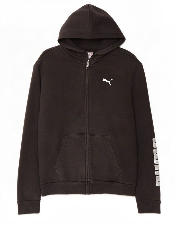 Женский свитер с капюшоном на молнии с графическим рисунком Puma UK 14, средний черный