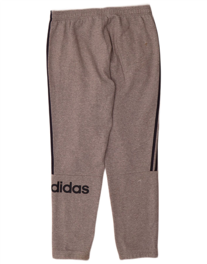 Мужские спортивные брюки Adidas с графическим рисунком, большие серые хлопковые