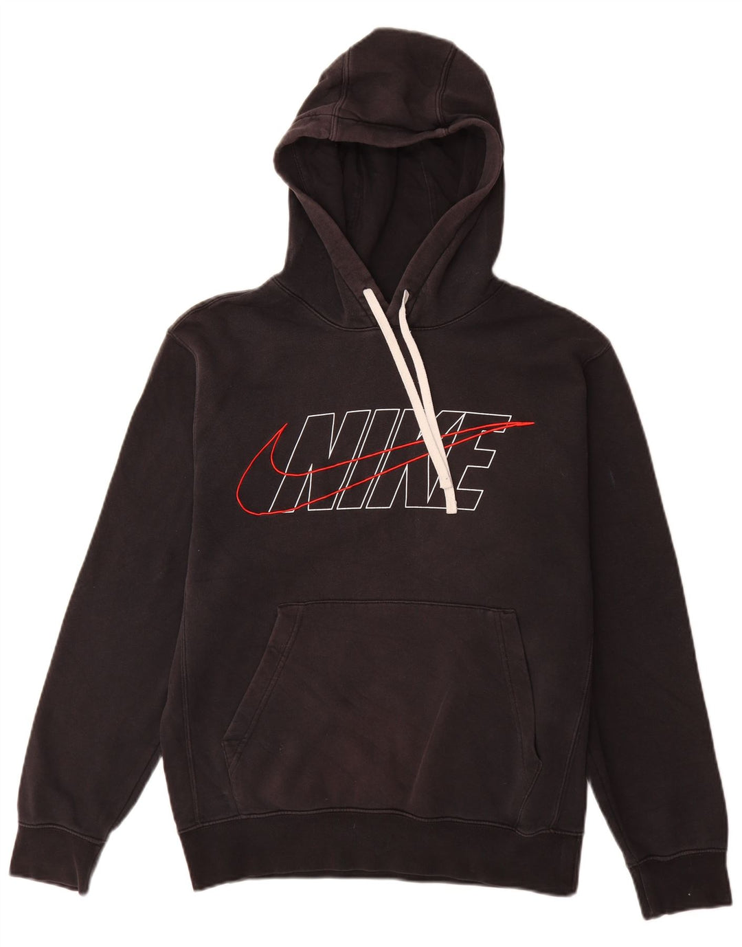 Мужской джемпер с капюшоном Nike, маленький черный, хлопковый