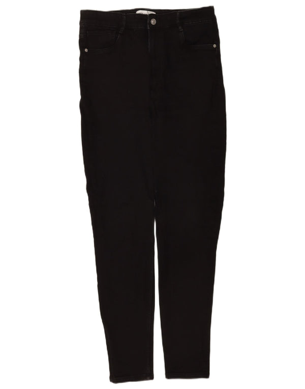 Женские джинсы скинни Zara EU 42, большие W32 L28, черный хлопок