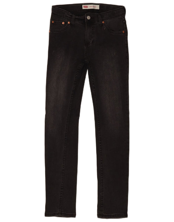 Джинсы скинни Levi's 510 для мальчиков 13–14 лет W28 L29, черный хлопок
