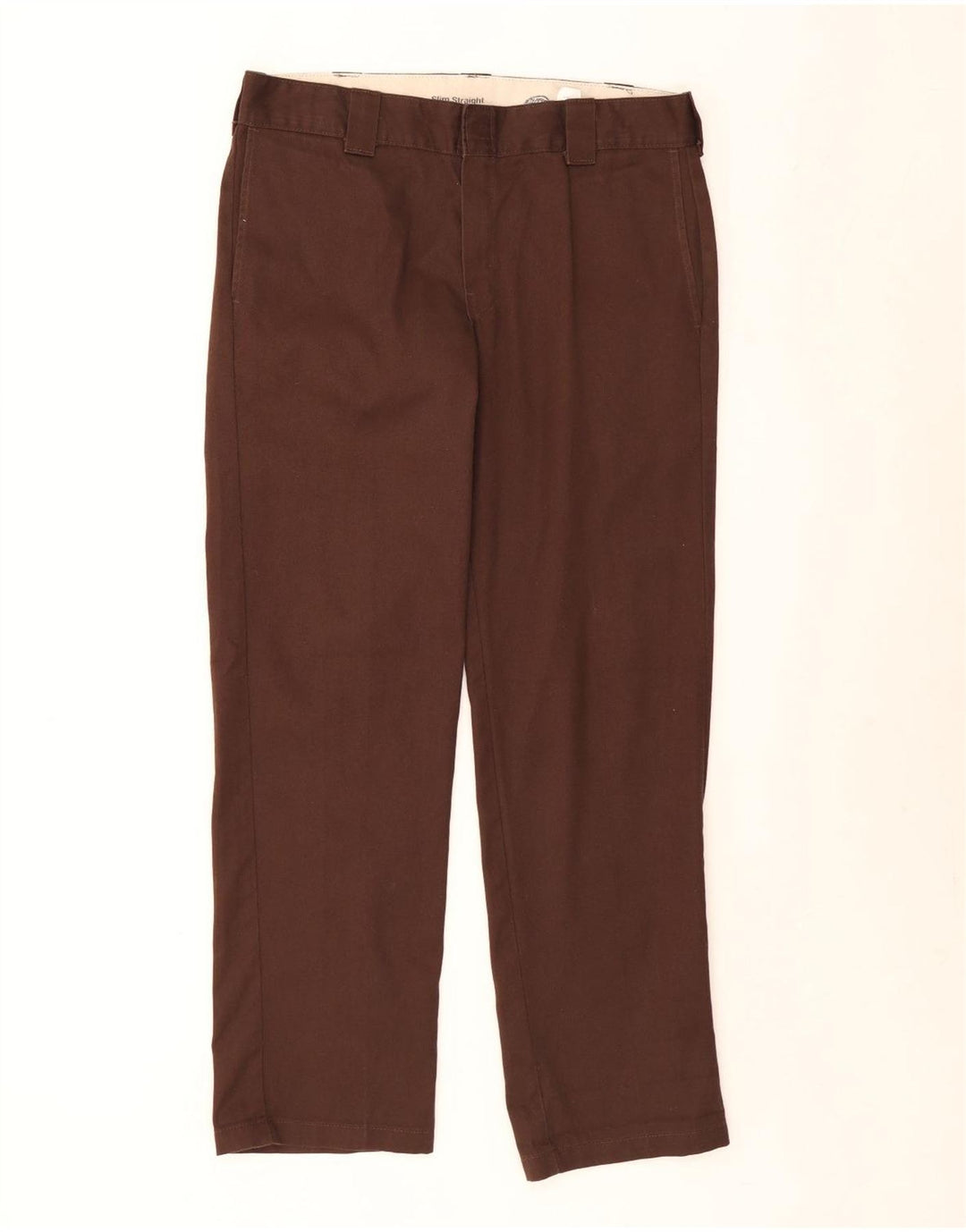 Мужские прямые брюки чинос Dickies W34 L32 коричневые из полиэстера