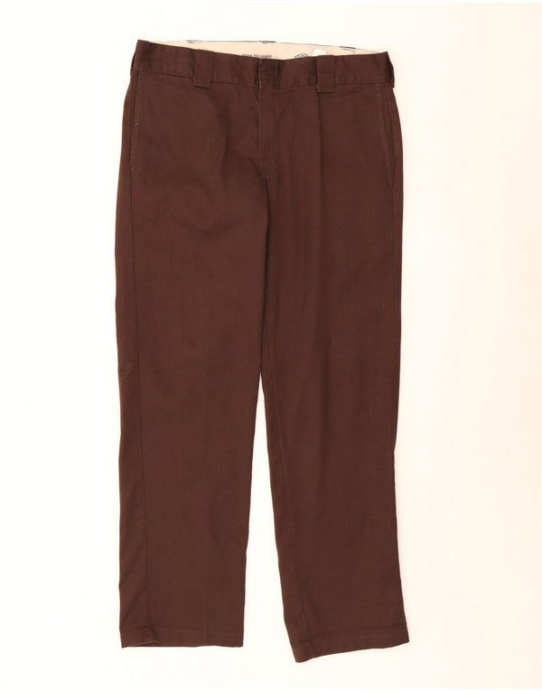 Мужские прямые брюки чинос Dickies W34 L32 коричневые из полиэстера