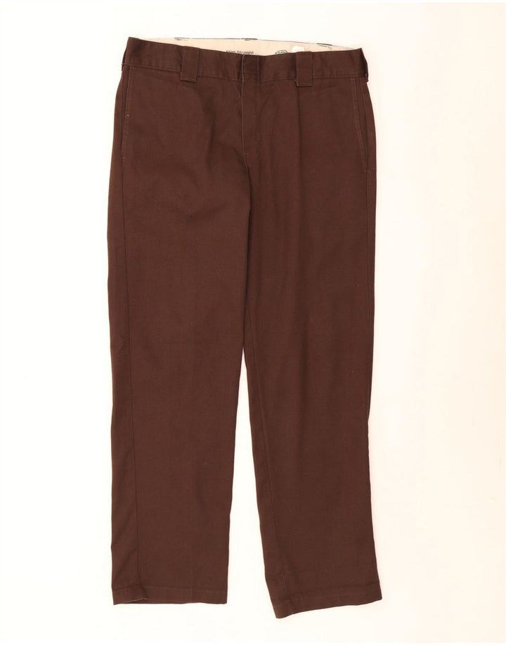 Мужские прямые брюки чинос Dickies W34 L32 коричневые из полиэстера