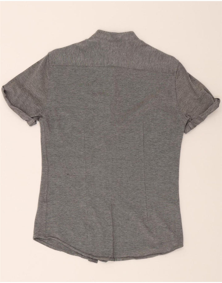 ZARA Mens Slim Fit Short Sleeve Shirt Small Grey Vintage Zara and Second-Hand Zara from Messina Hembry 