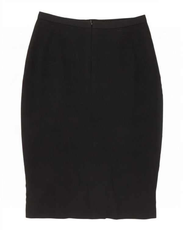 Marks & Spencer Womens Pencil Skirt UK 10 Small W26 Black Polyester