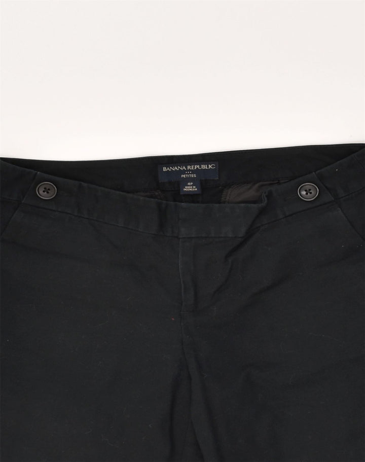 BANANA REPUBLIC Womens Petite Chino Shorts US 4 Small W27 Black Cotton | Vintage Banana Republic | Thrift | Second-Hand Banana Republic | Used Clothing | Messina Hembry 