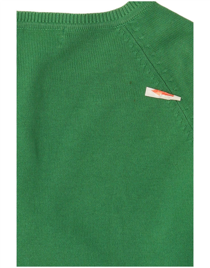 Женский кардиган Zara UK 12, хлопковый средний зеленый цвет