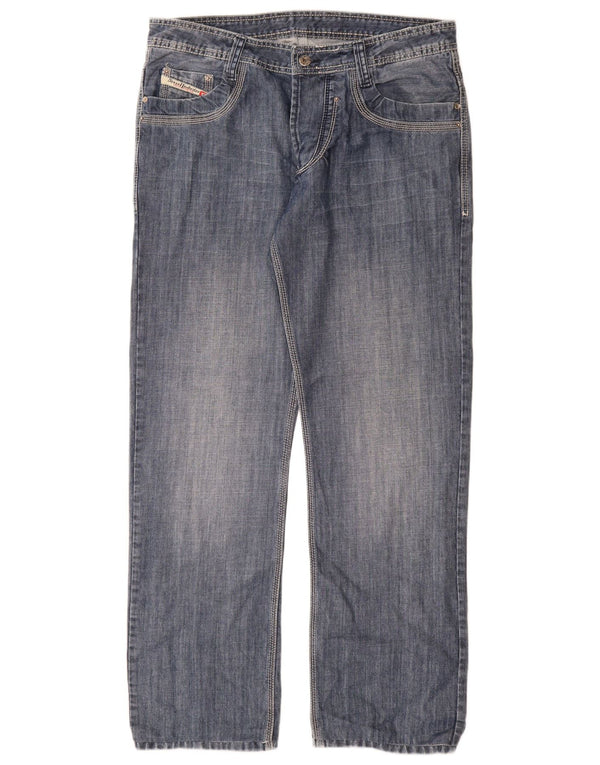 Мужские прямые джинсы Diesel Timmen W36 L32, синий хлопок