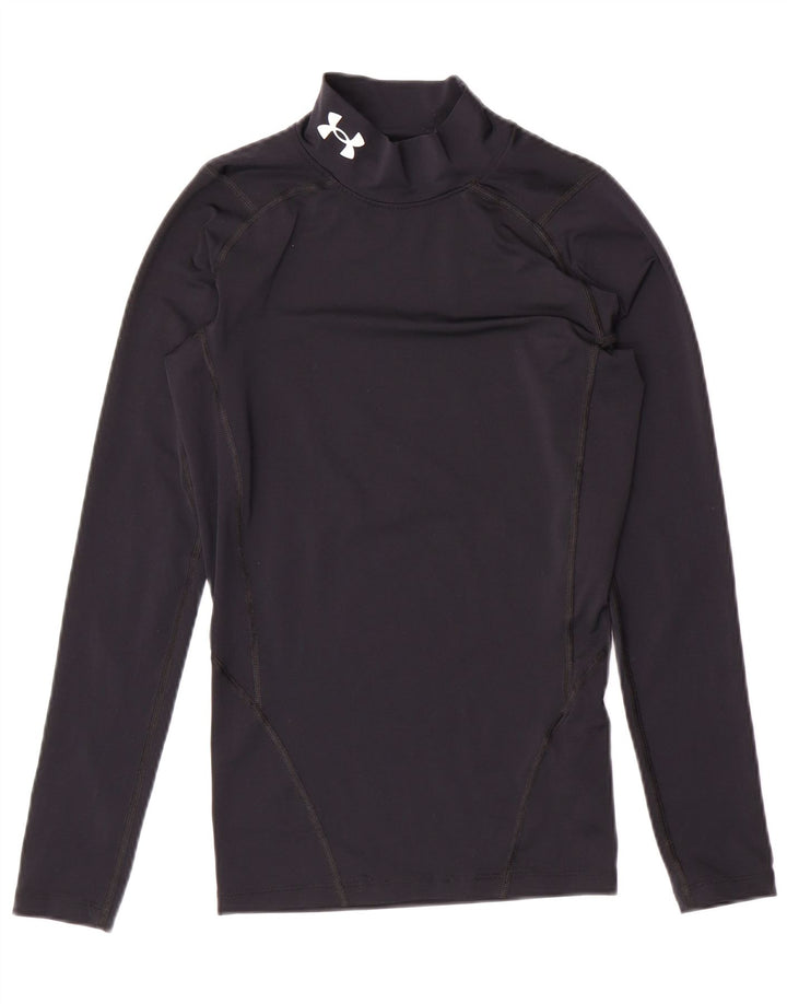 Женский компрессионный топ UNDER ARMOR с длинным рукавом UK 8, маленький черный полиэстер