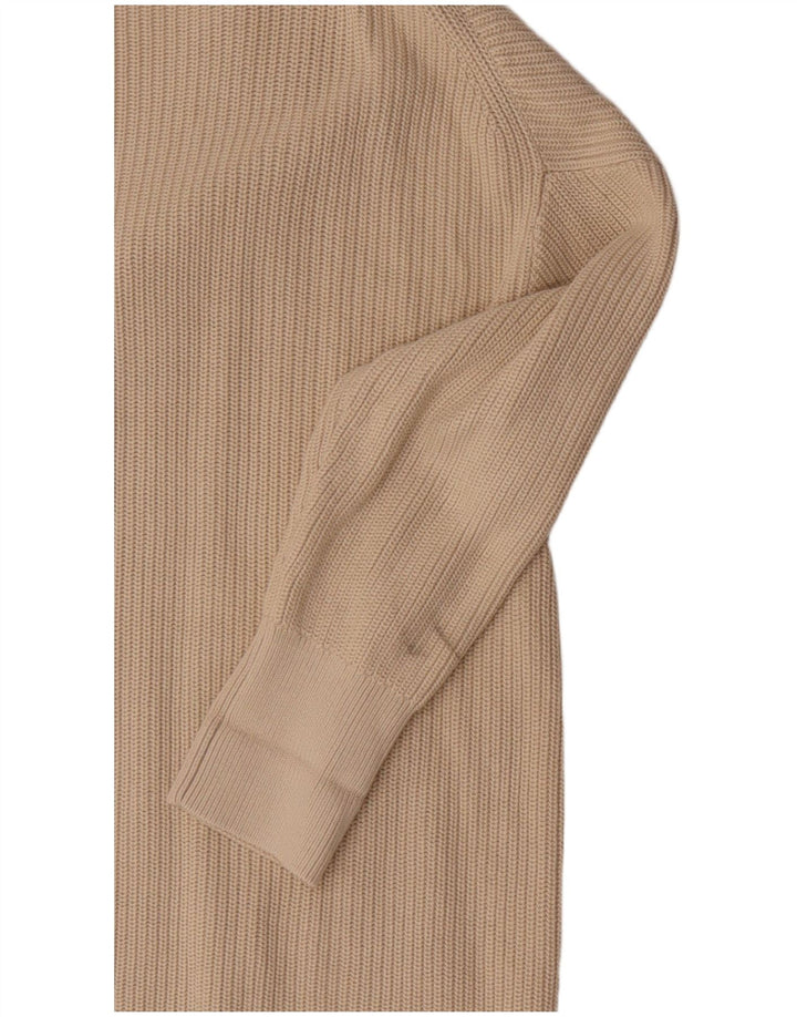 Женский удлиненный кардиган большого размера COS UK 14, хлопковый средний бежевый цвет