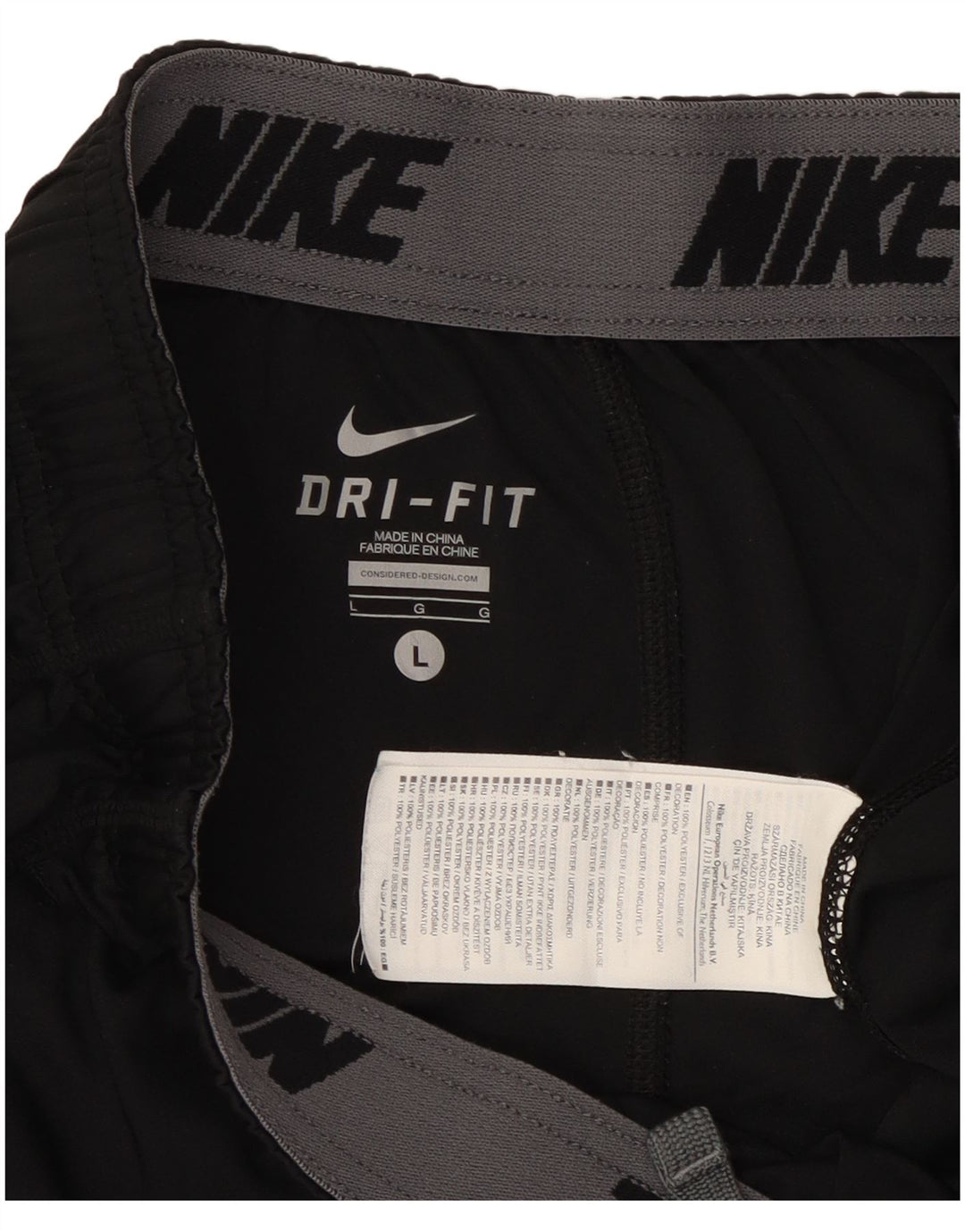 Мужские спортивные шорты Nike Dri Fit, большие черные, полиэстер