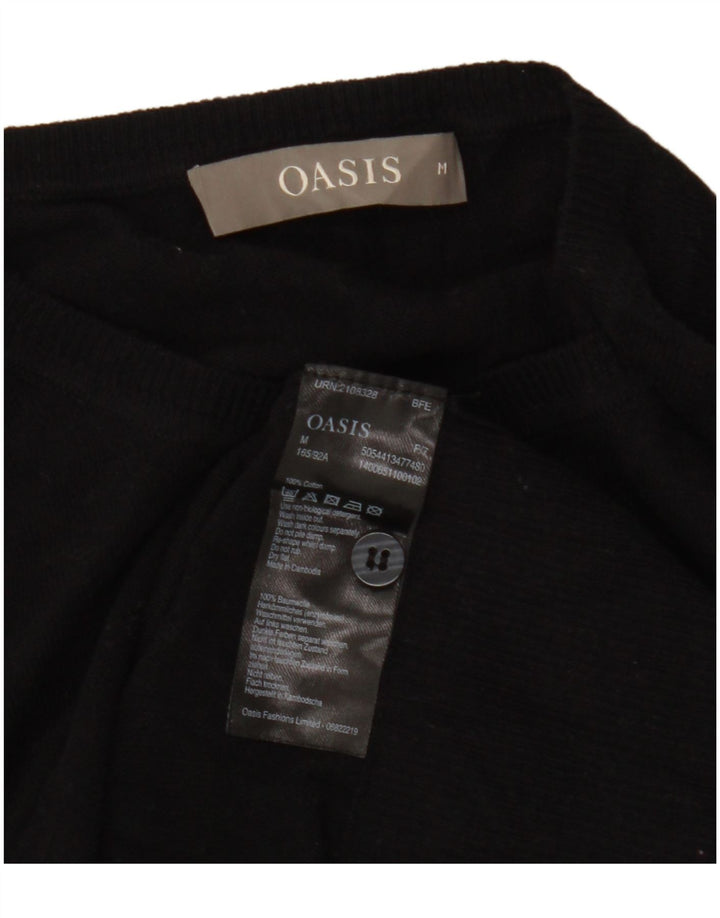 Женский кардиган Oasis UK 14, хлопковый средний черный цвет