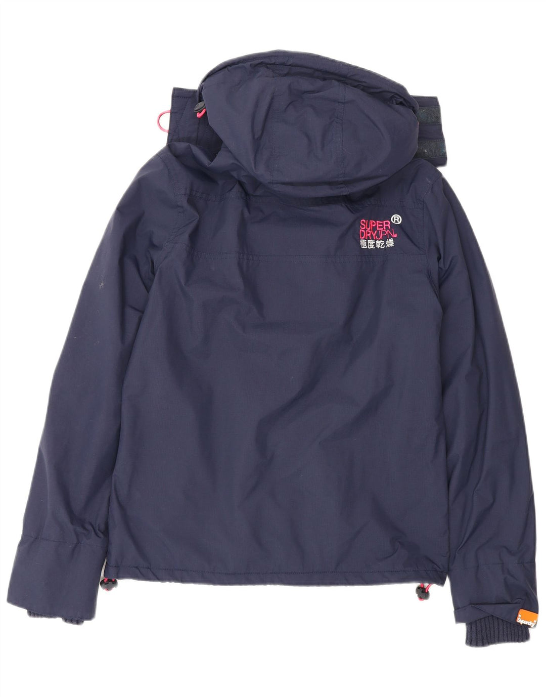 Женская ветровка с капюшоном Superdry UK 10, маленькая темно-синяя